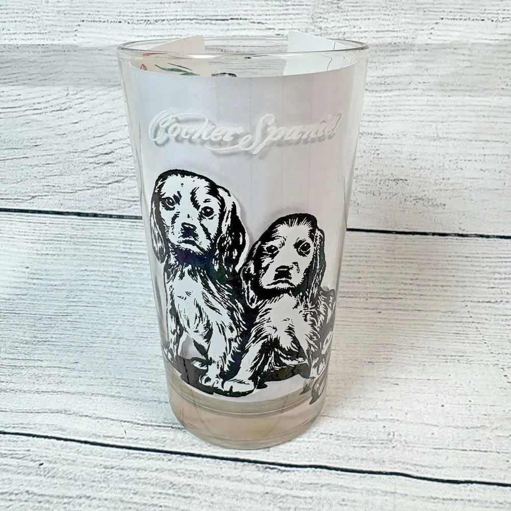 Vintage Cocker Spaniel Drinking Glass 5